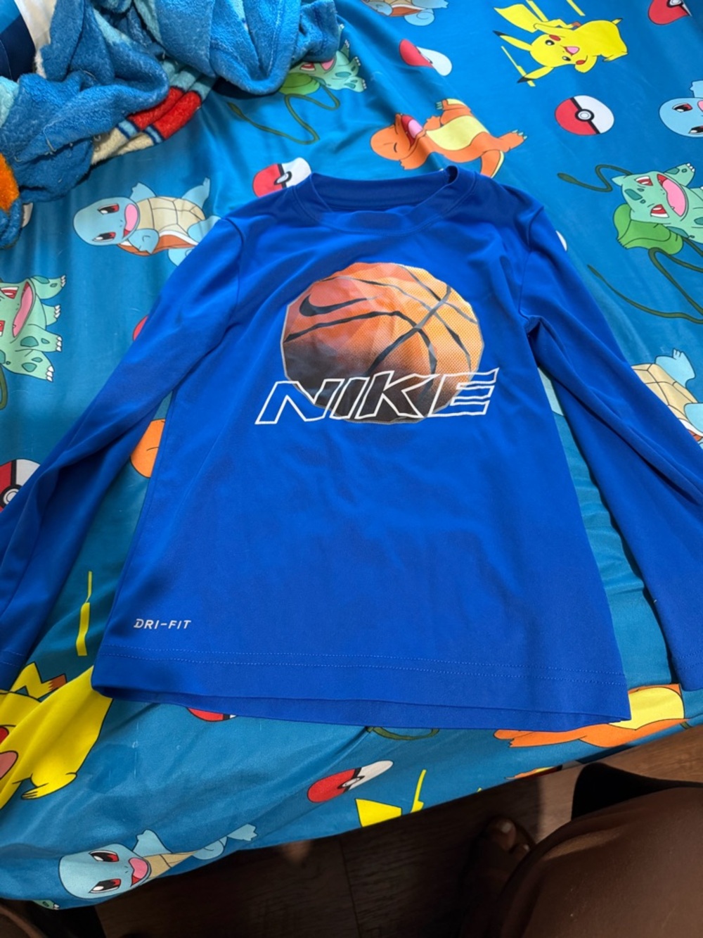 Nike Blue Long-Sleeve Dri-FIT Basketball Tee